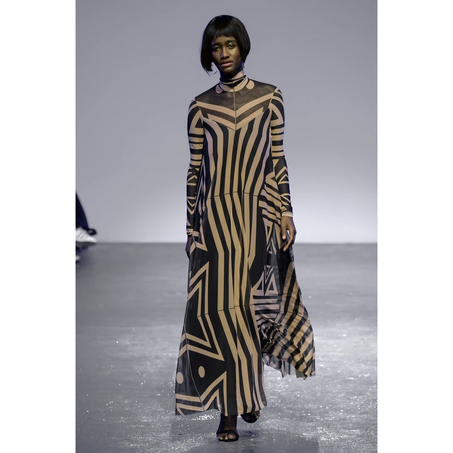ELAINE Print Spice Black Dresses Leigh Schubert