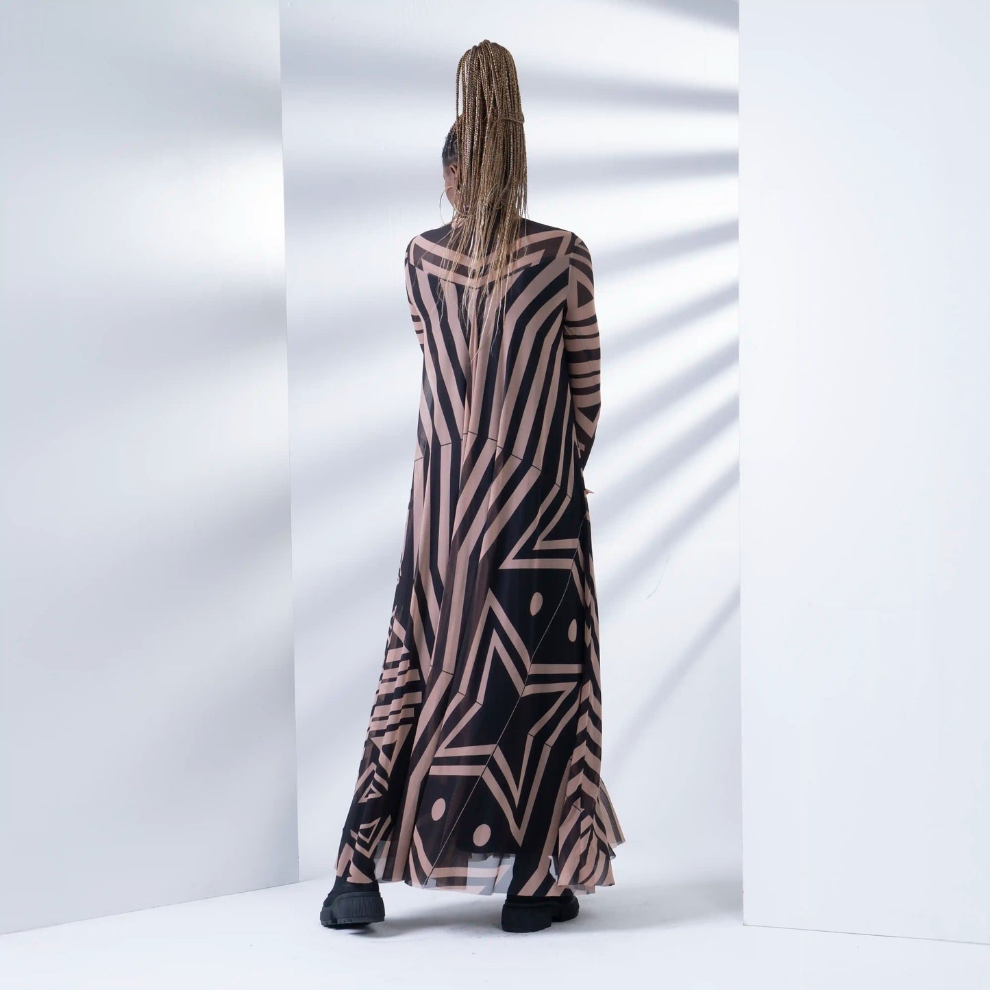 ELAINE Print Spice Black Dresses Leigh Schubert