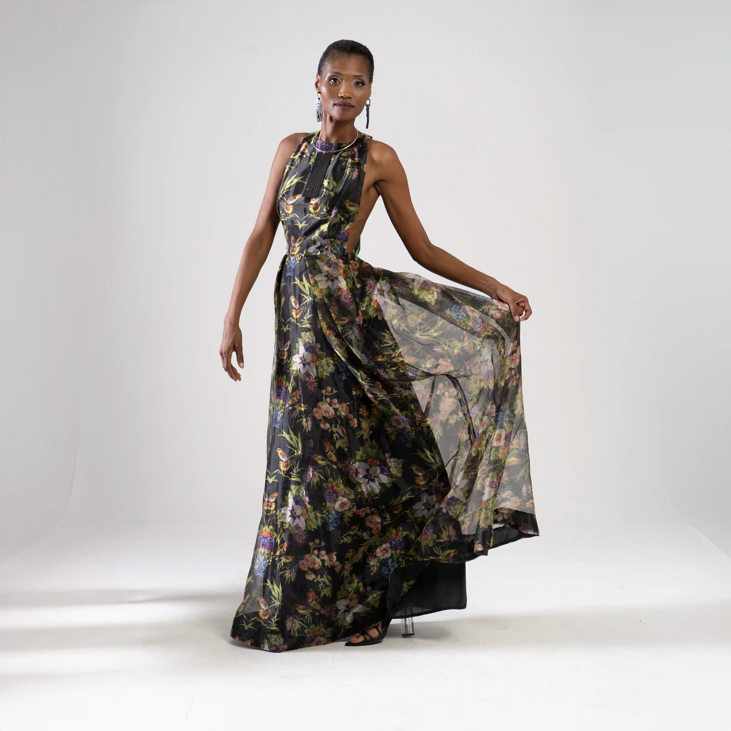 ELLE Paradise Print Black Occasion Wear Leigh Schubert
