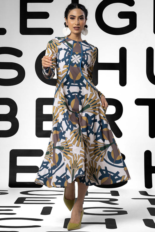 JOIY Blues Medal Print Dresses Leigh Schubert