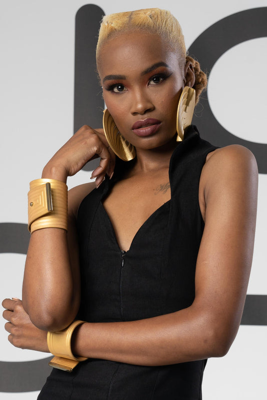 Circle Earrings Large Gold Accessories Clarisse Design