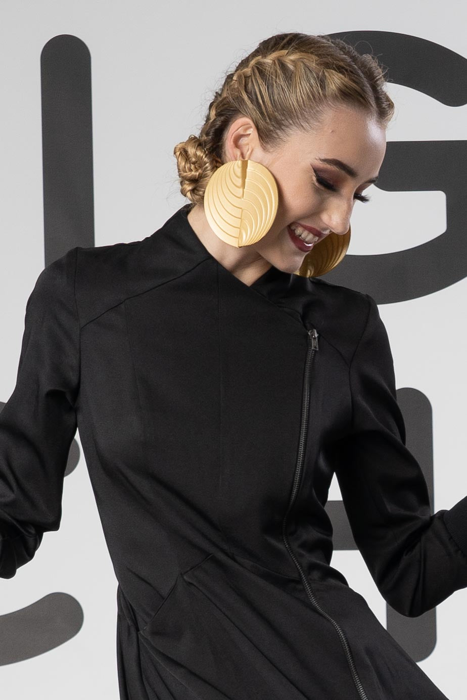 Circle Earrings Large Gold Accessories Clarisse Design