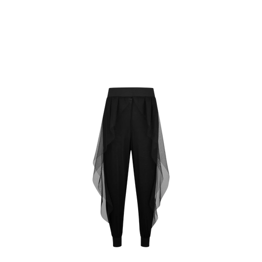 MANTAH Black Tulle Pants Leigh Schubert