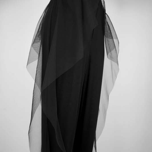 MANTAH Black Tulle Pants Leigh Schubert