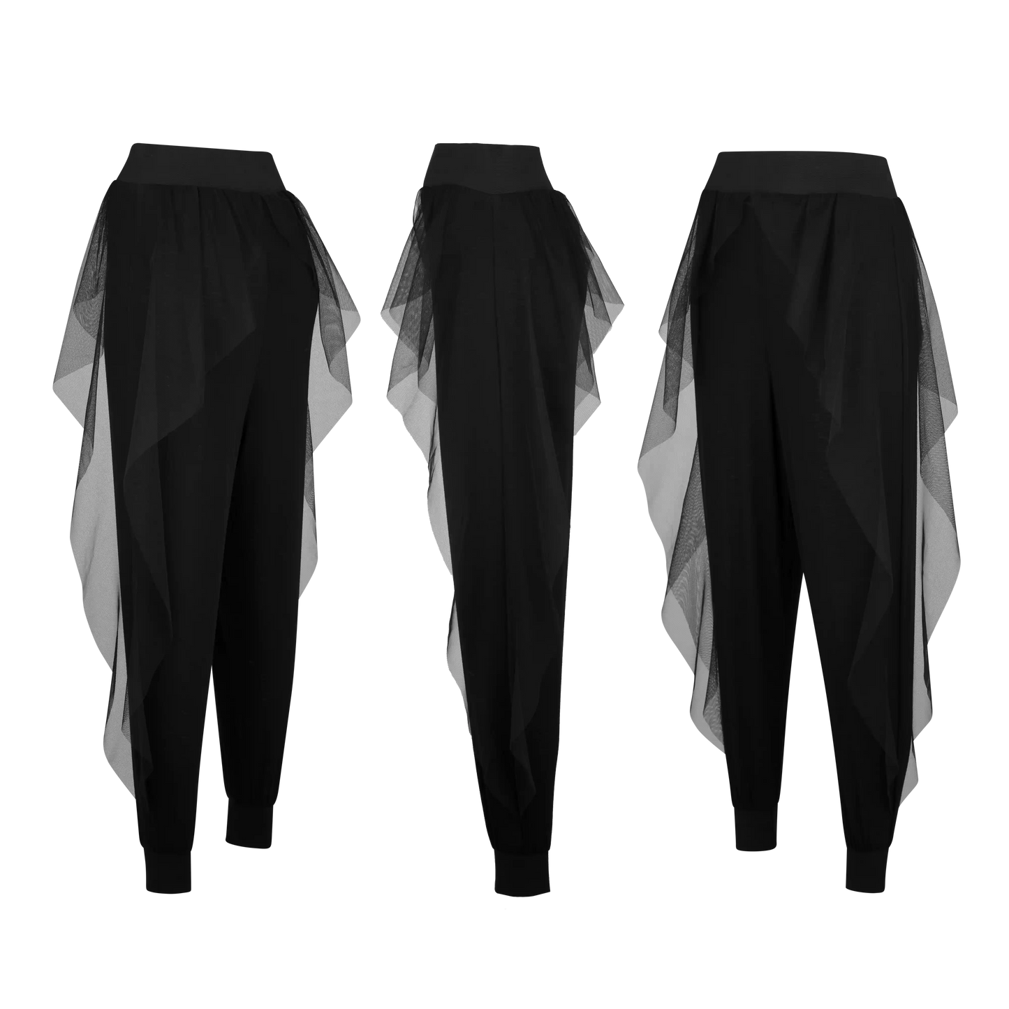 MANTAH Black Tulle Pants Leigh Schubert