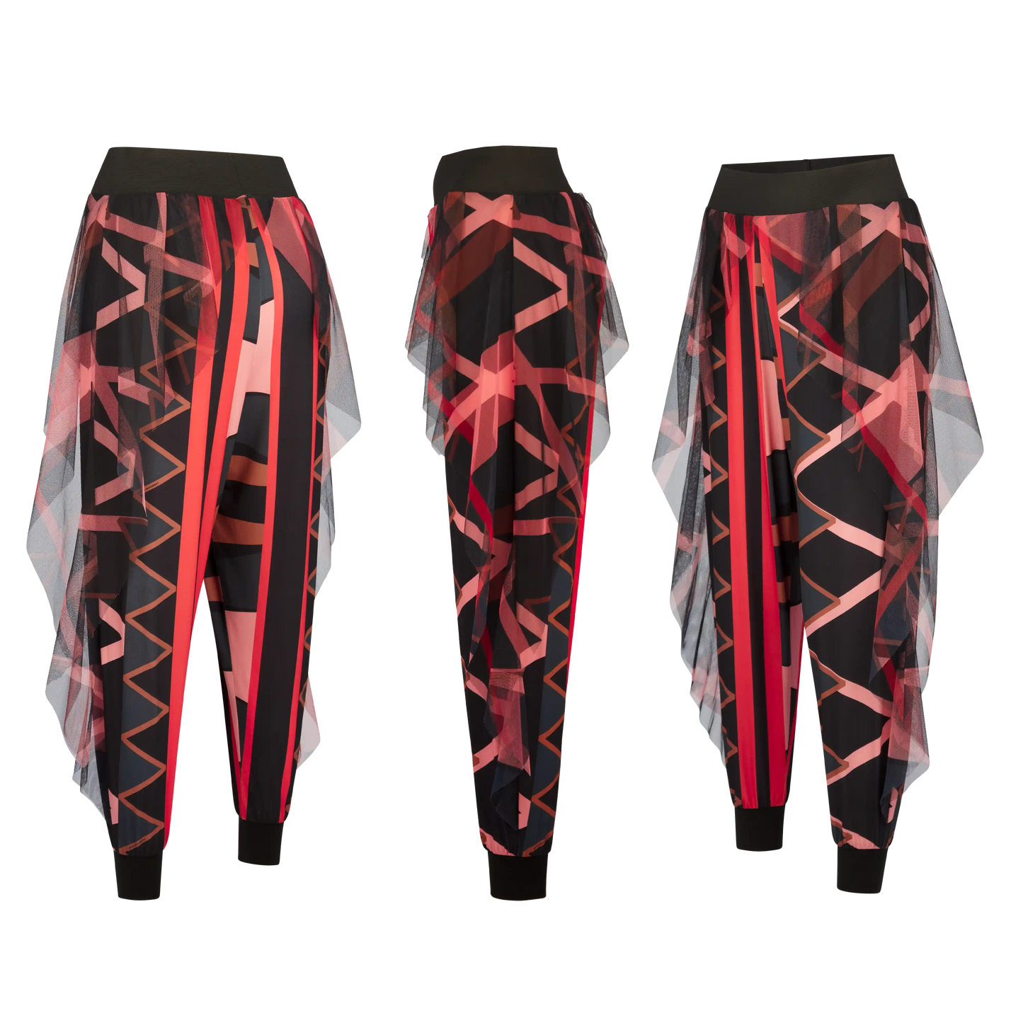 MANTAH Jayden Navy Print Pants Leigh Schubert