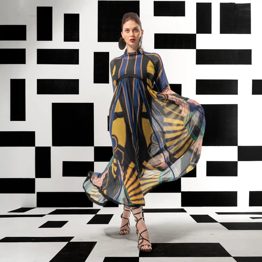 PICASSO Black Octave Multi Print Dresses Leigh Schubert
