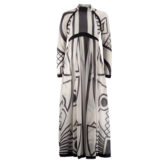 PICASSO Ivory Print Dresses Leigh Schubert