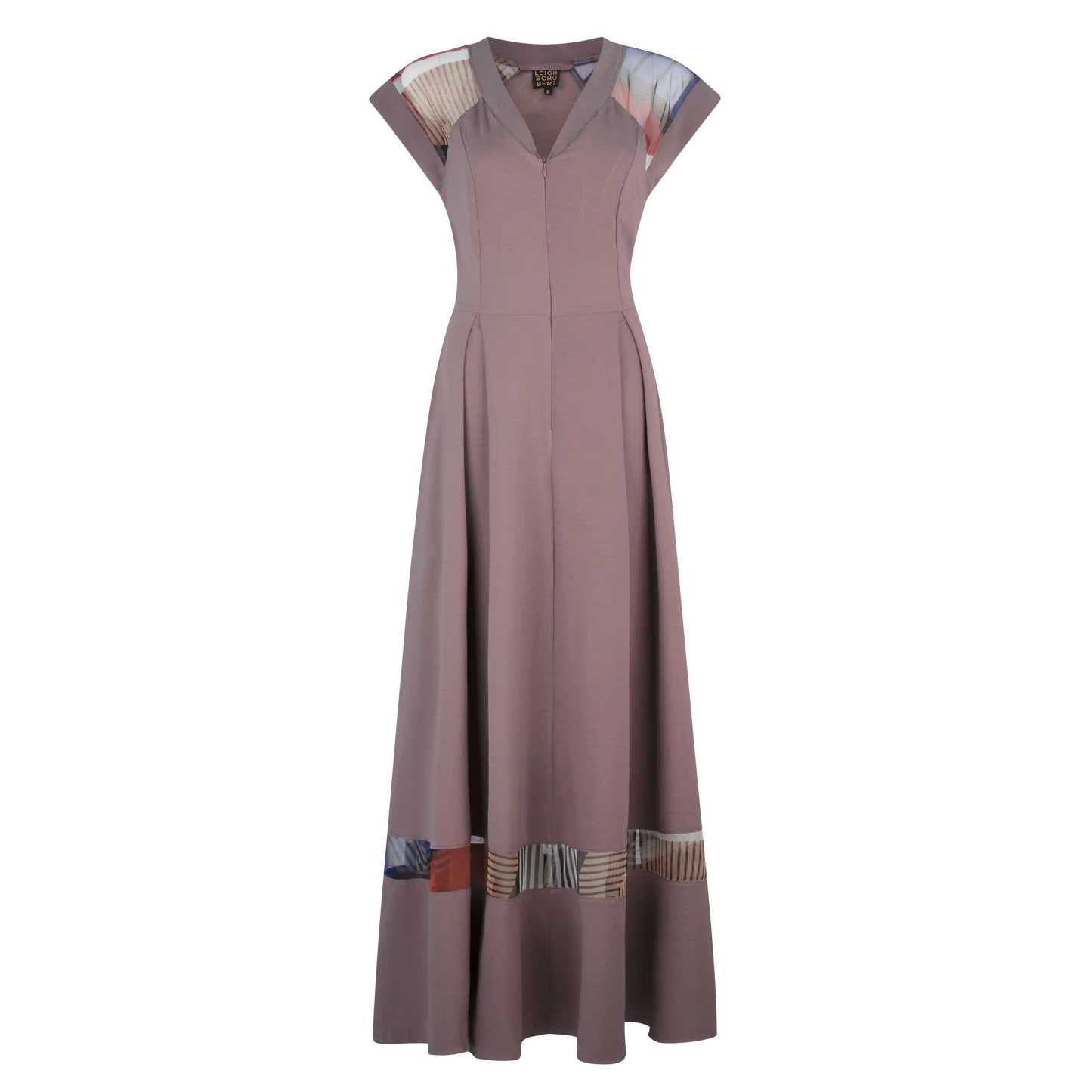 SIA Mocha w Multi Print insets Dresses Leigh Schubert
