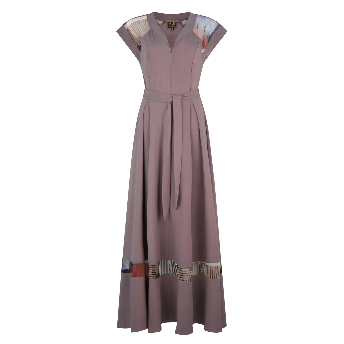 SIA Mocha w Multi Print insets Dresses Leigh Schubert