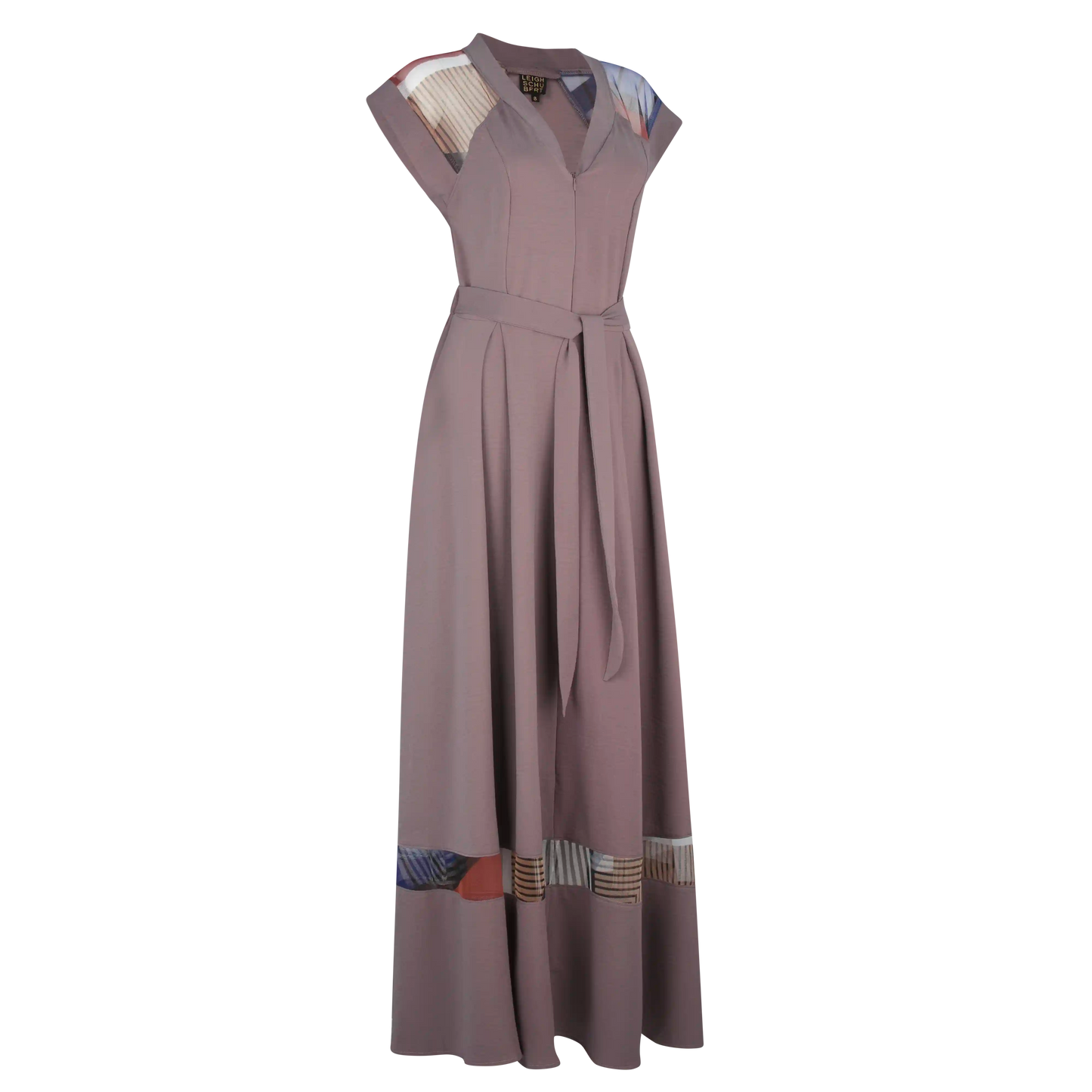 SIA Mocha w Multi Print insets Dresses Leigh Schubert