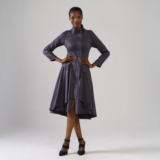 VALERIE Black Coat Dresses Leigh Schubert