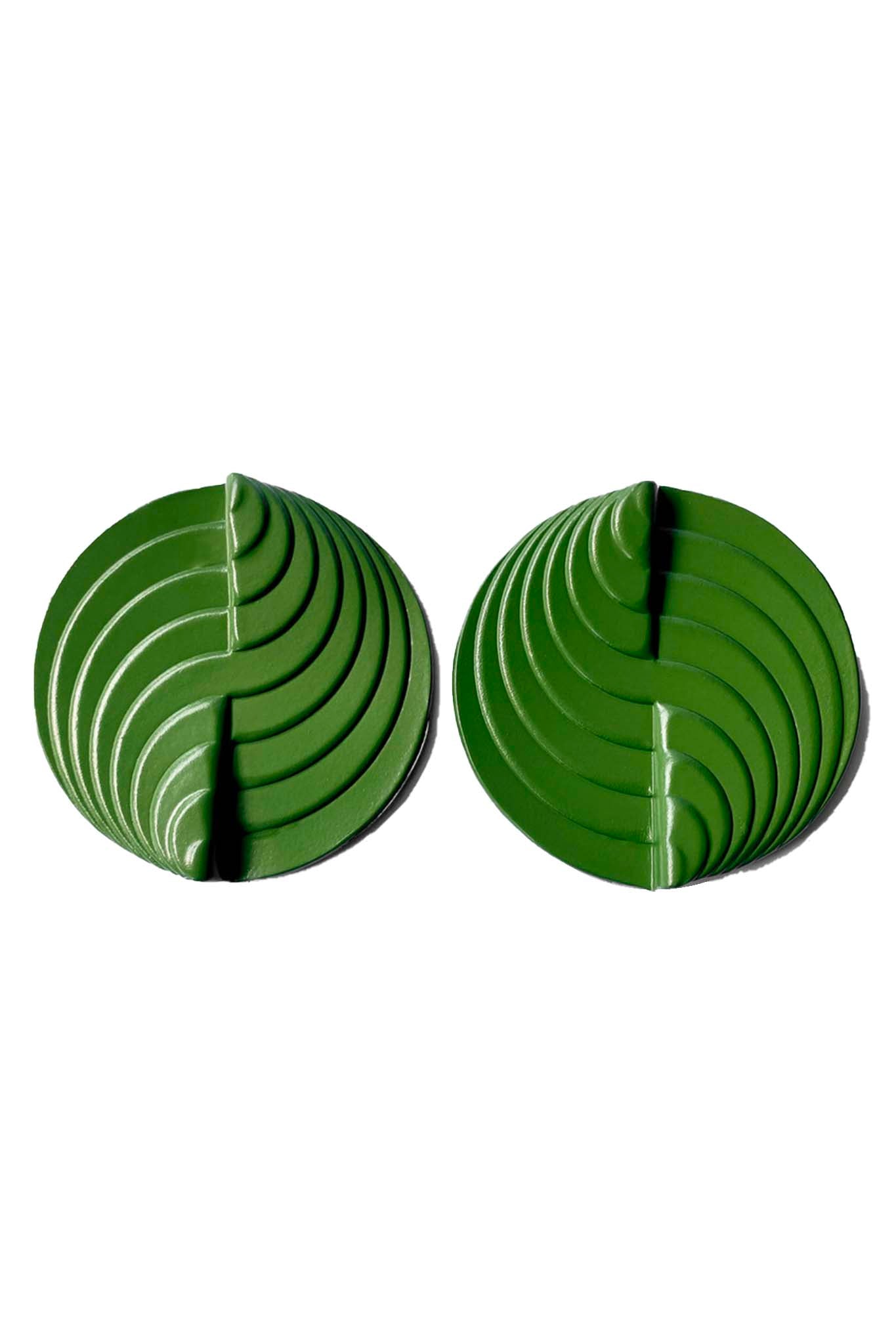 Circle Earrings Large Green Accessories Clarisse Design