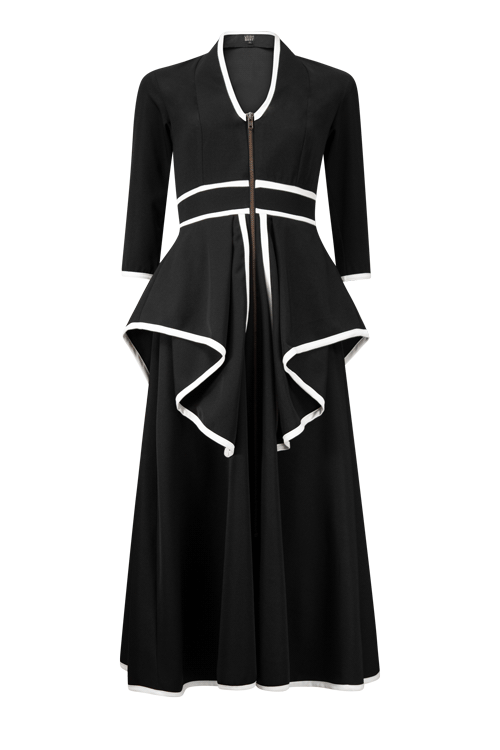 NICOLE Black Ivory Coat Dresses Leigh Schubert