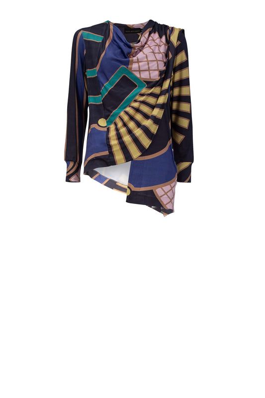 ARAPAHO Black Multi Print Shirts & Tops Leigh Schubert