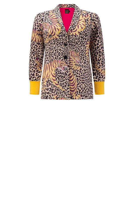 Leigh Schubert BANGLES Jacket Leopard Tiger Print.
