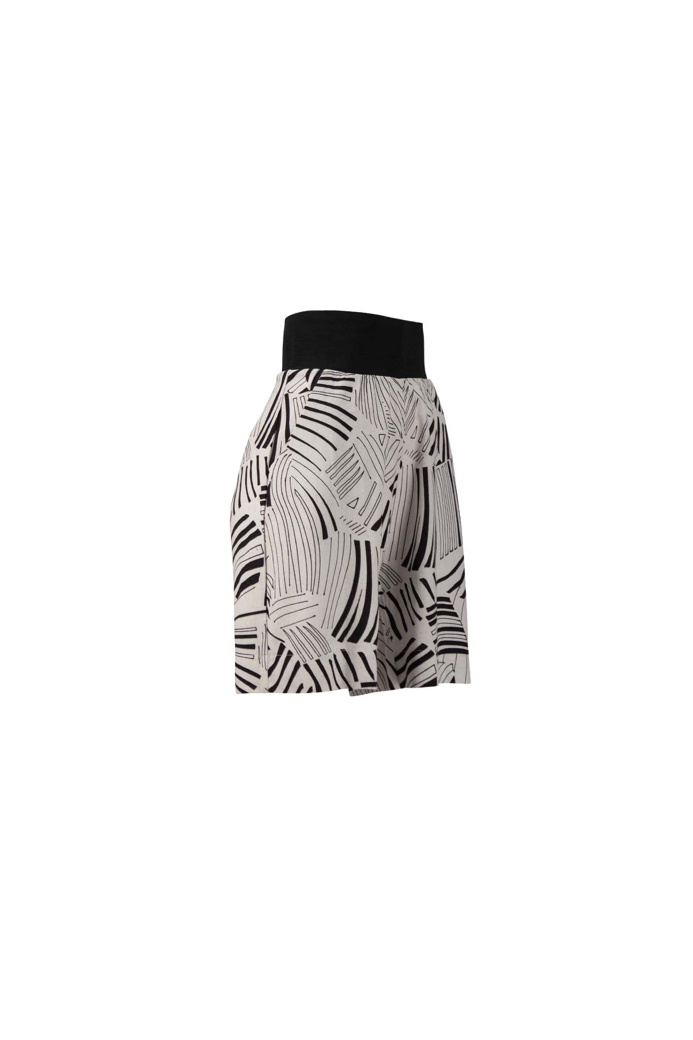 LIMA Stone Black Print Linen Shorts Leigh Schubert