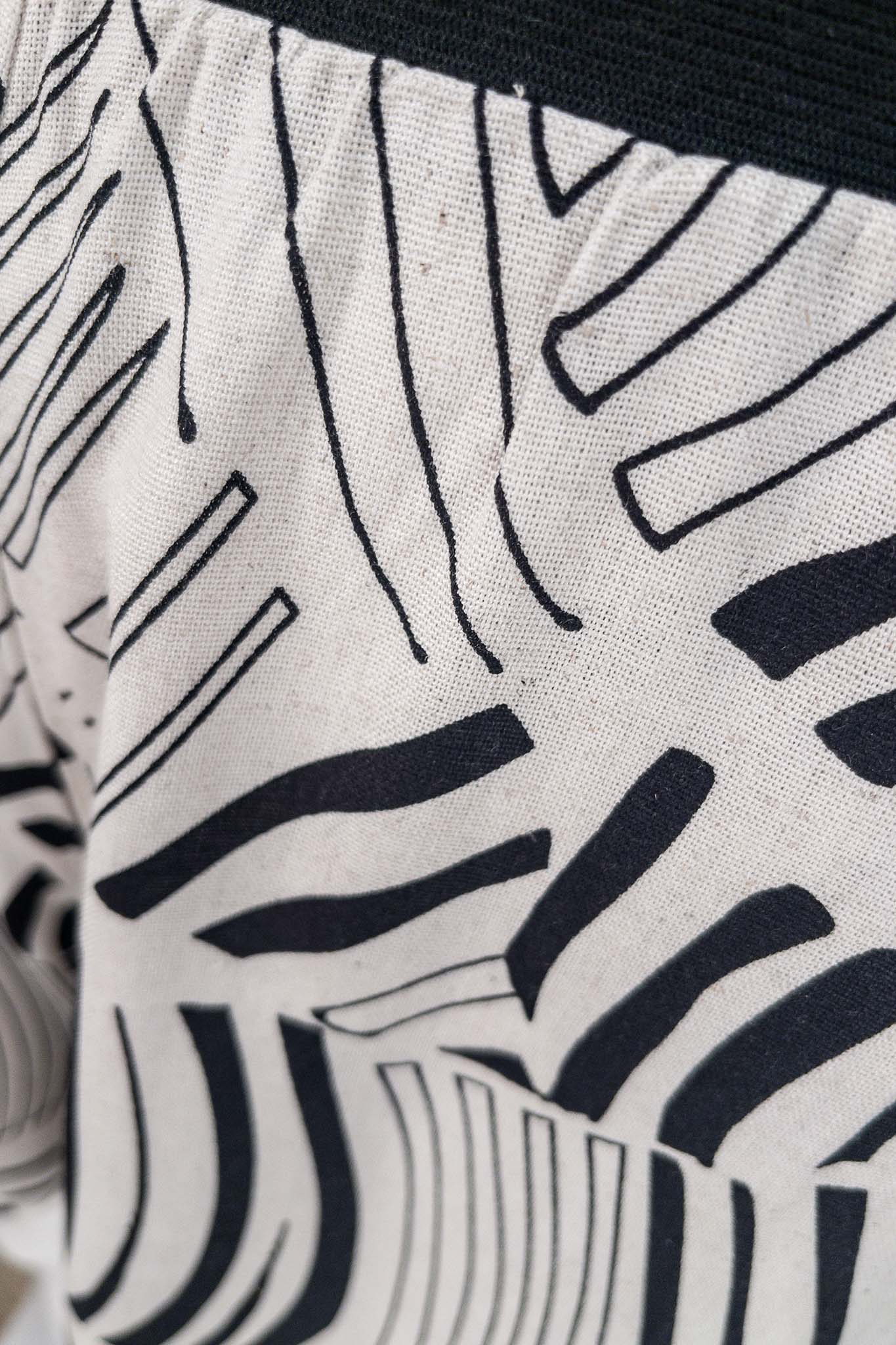 LIMA Stone Black Print Linen Shorts Leigh Schubert
