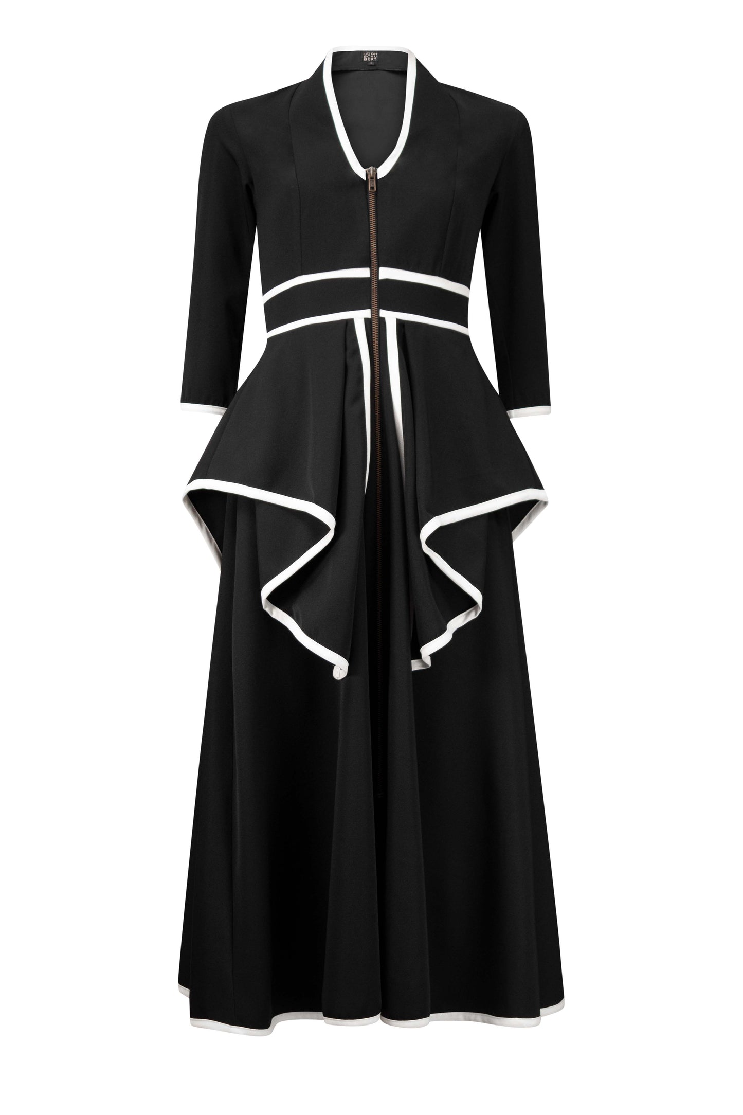 NICOLE Black Ivory Coat Dresses Leigh Schubert