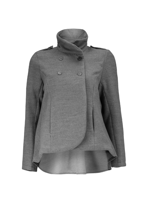 MARISSA Light Grey Melange Coats & Jackets Leigh Schubert