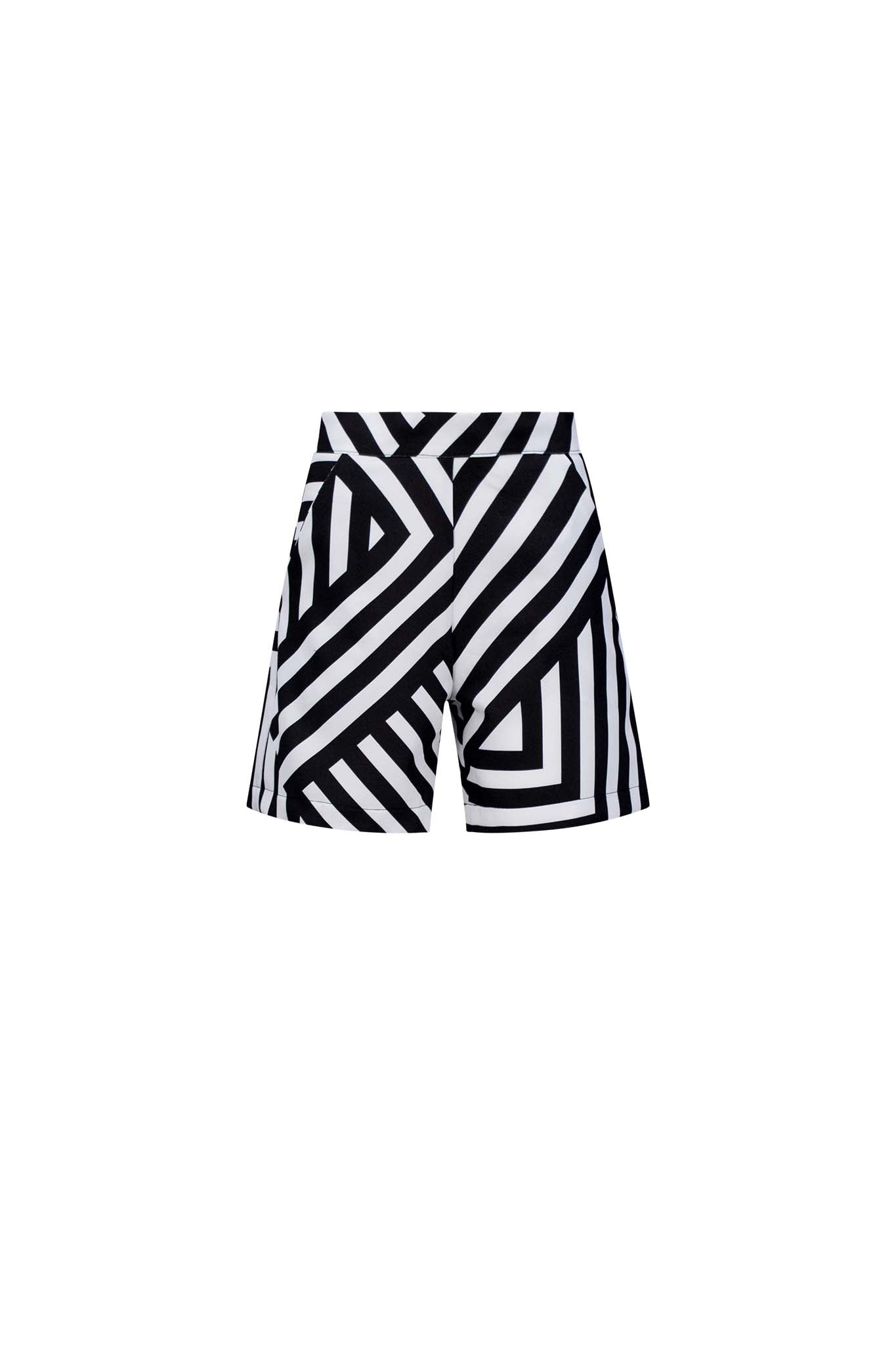 Leigh Schubert AGENT Shorts Haphazard Print.