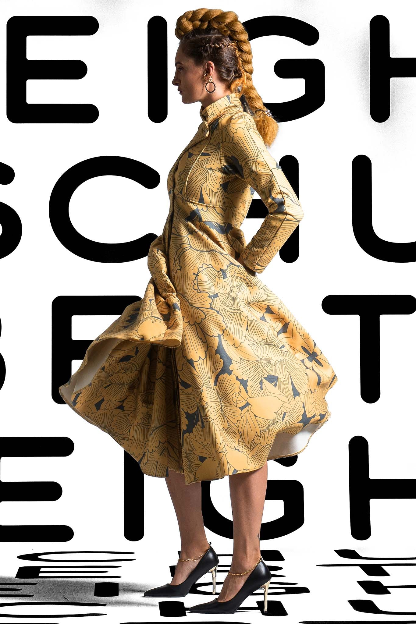 MANHATTAN Black Multi Octave Print Coat Dresses Leigh Schubert