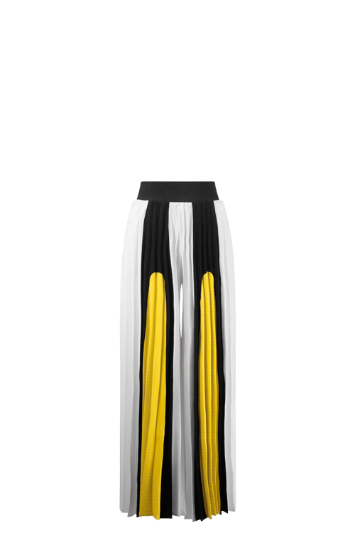 ISSAY Black Yellow white Pants Leigh Schubert