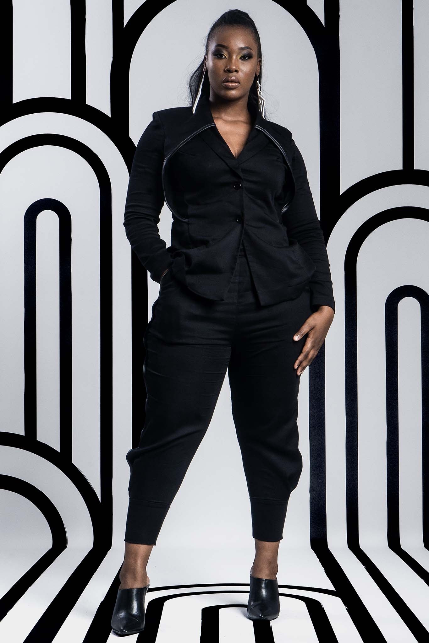 NINA Black Coats & Jackets Leigh Schubert