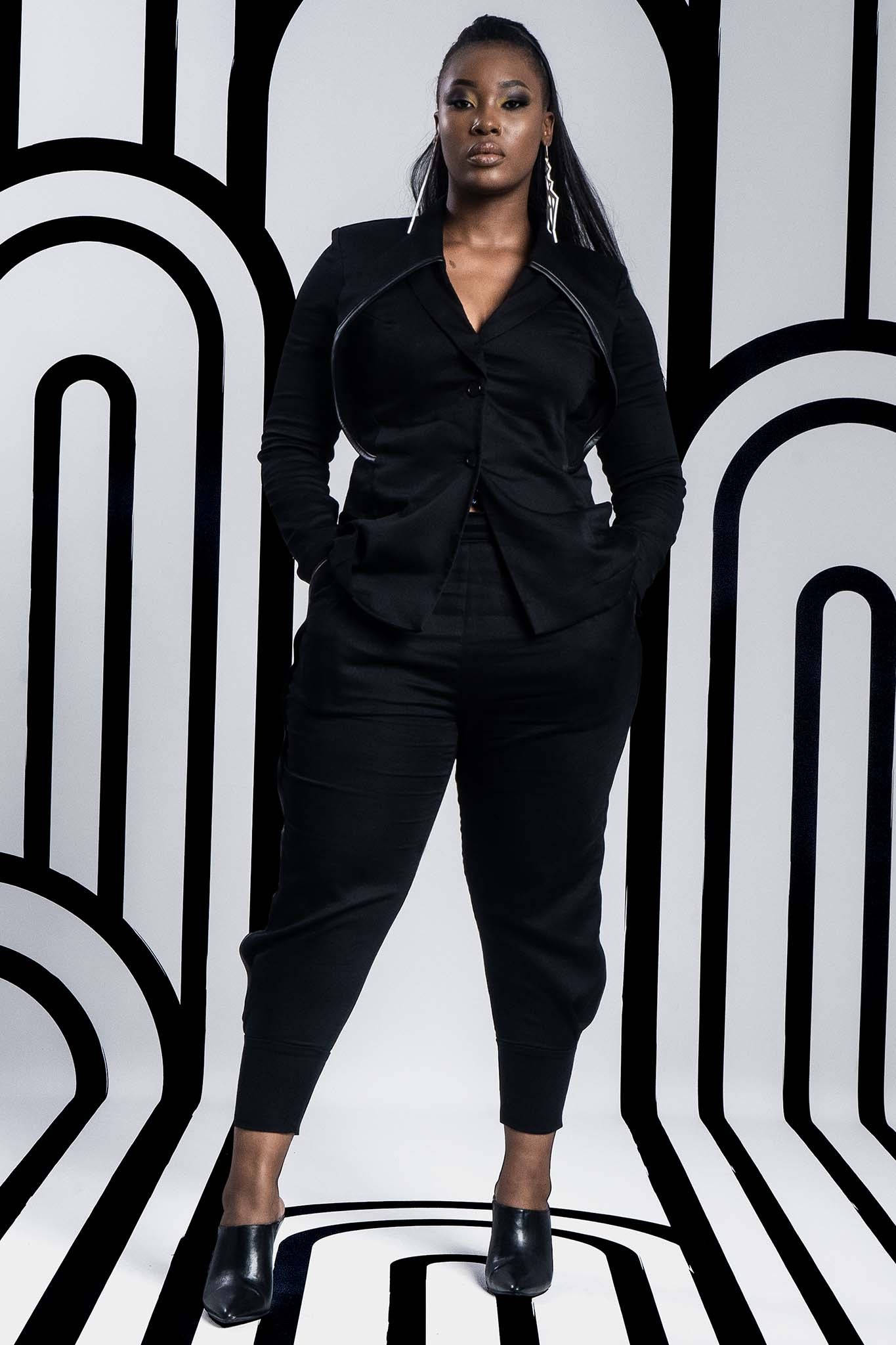 NINA Black Coats & Jackets Leigh Schubert