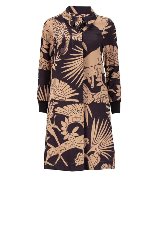 SHAKA Wild Print Camel Black Coats & Jackets Leigh Schubert
