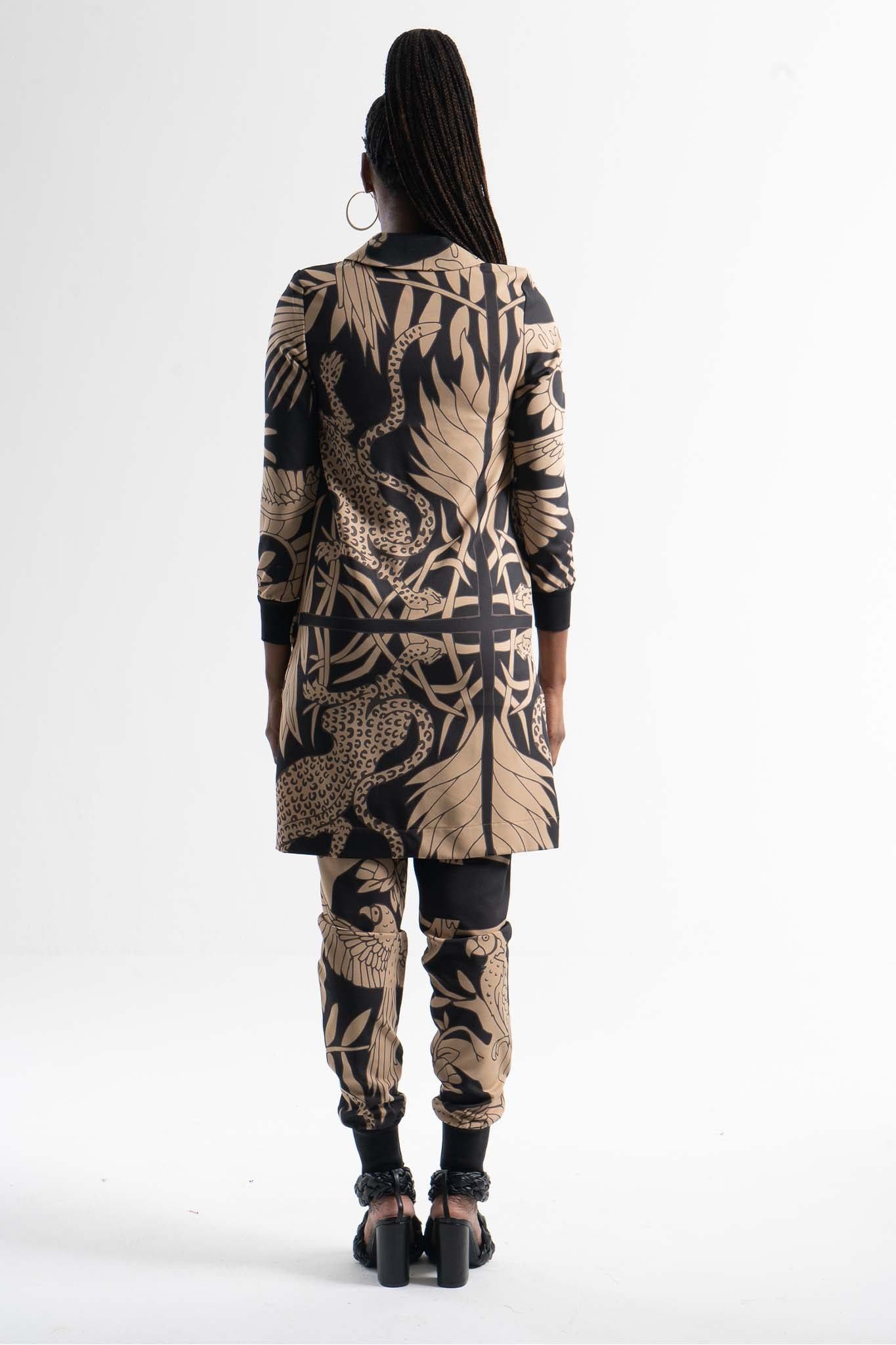 SHAKA Wild Print Camel Black Coats & Jackets Leigh Schubert