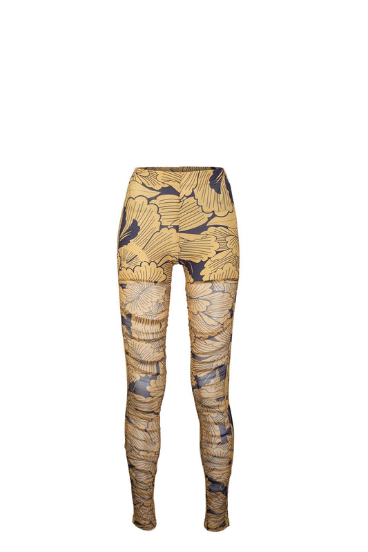NELLE Mustard Charcoal Floral Pants Leigh Schubert