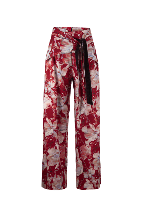 JULIENNE Red Peony Pants Leigh Schubert