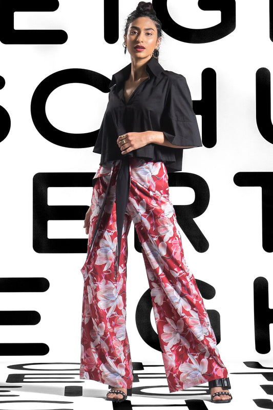 JULIENNE Red Peony Pants Leigh Schubert