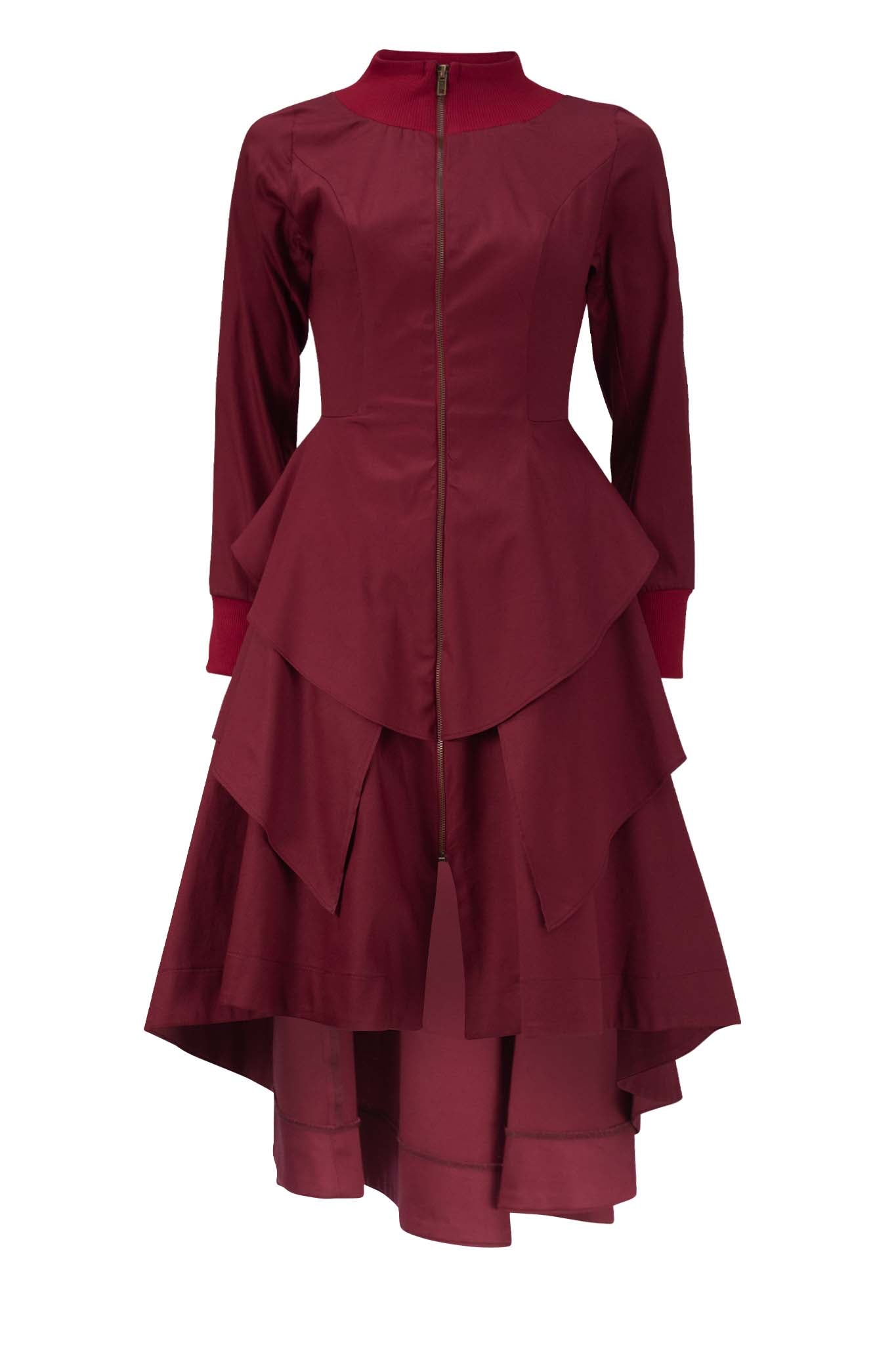 VENANTIA Claret Coat Dresses Leigh Schubert