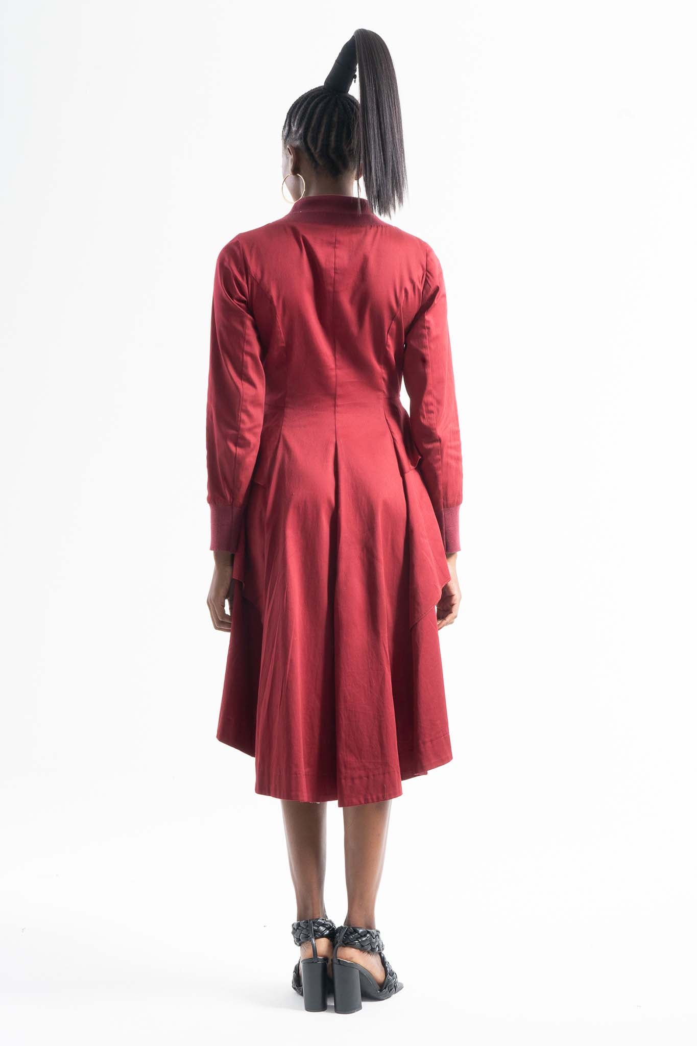 VENANTIA Claret Coat Dresses Leigh Schubert