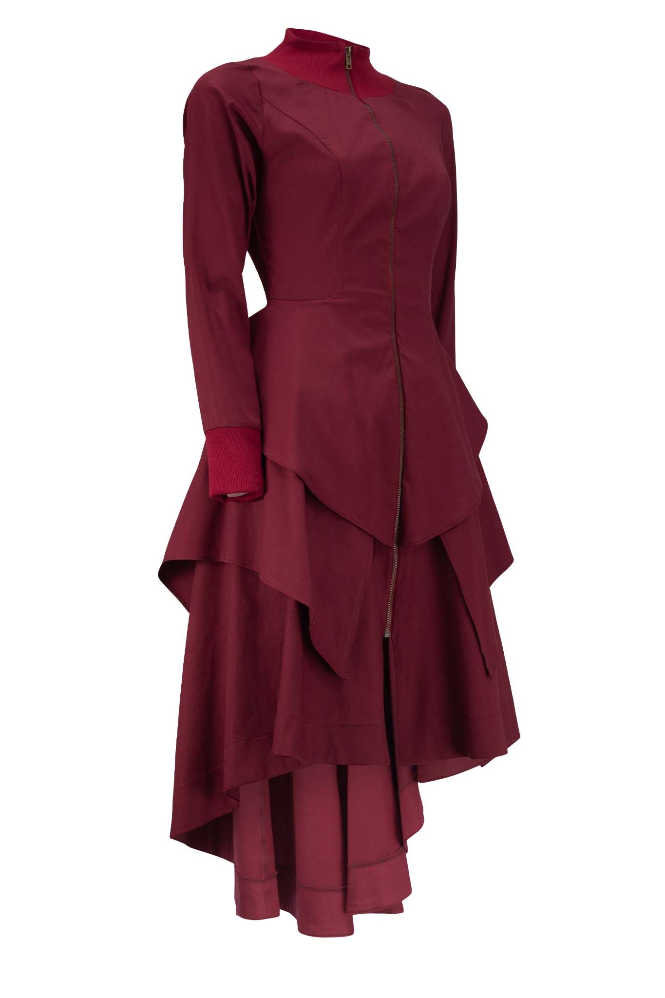 VENANTIA Claret Coat Dresses Leigh Schubert