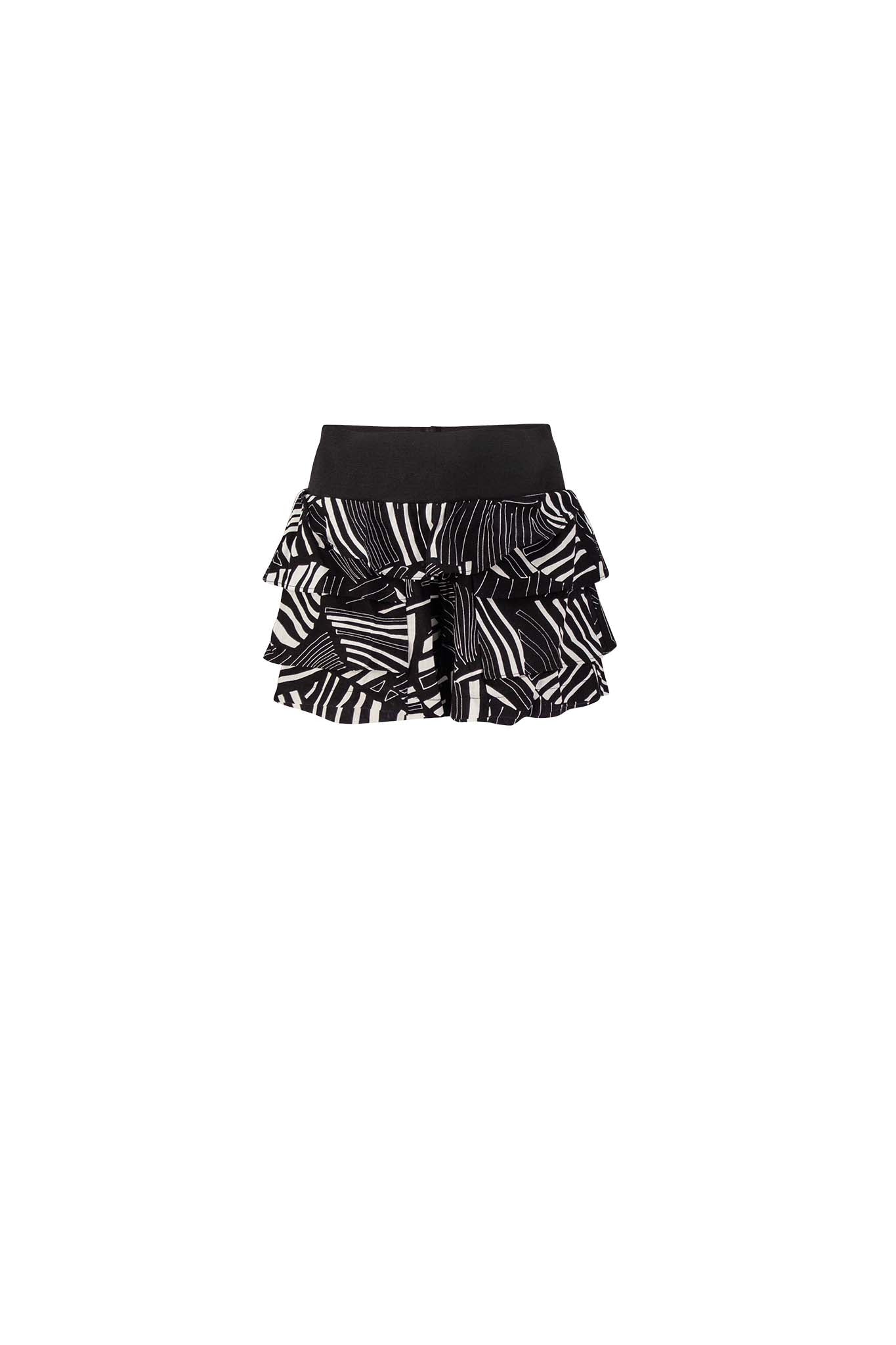 MILLY Black Print Shorts Leigh Schubert