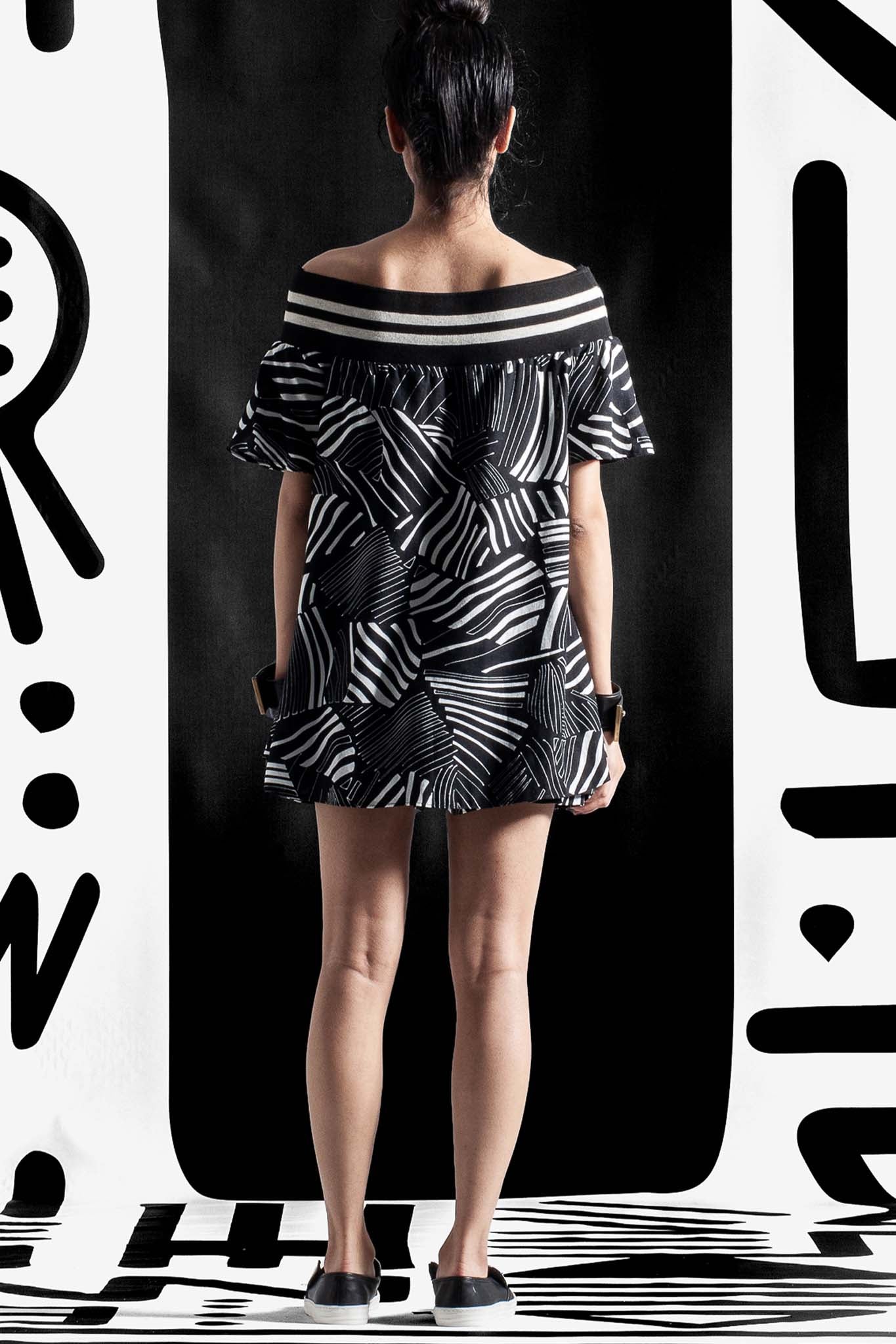 ANGELA Black Print Shirts & Tops Leigh Schubert