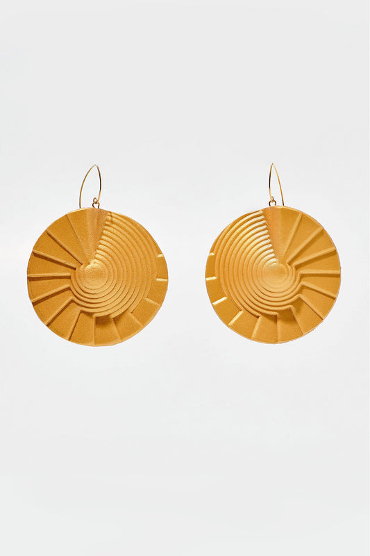 Leigh Schubert Spiral Earrings Gold.