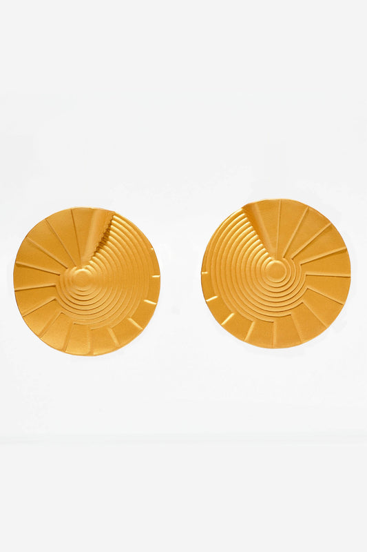 Leigh Schubert Spiral Earrings Large Gold.