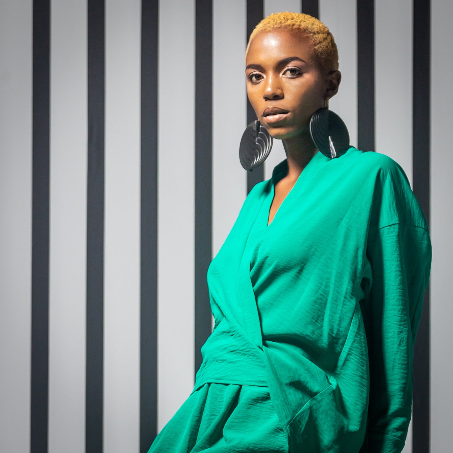 Circle Earrings Large Black Accessories Clarisse Design