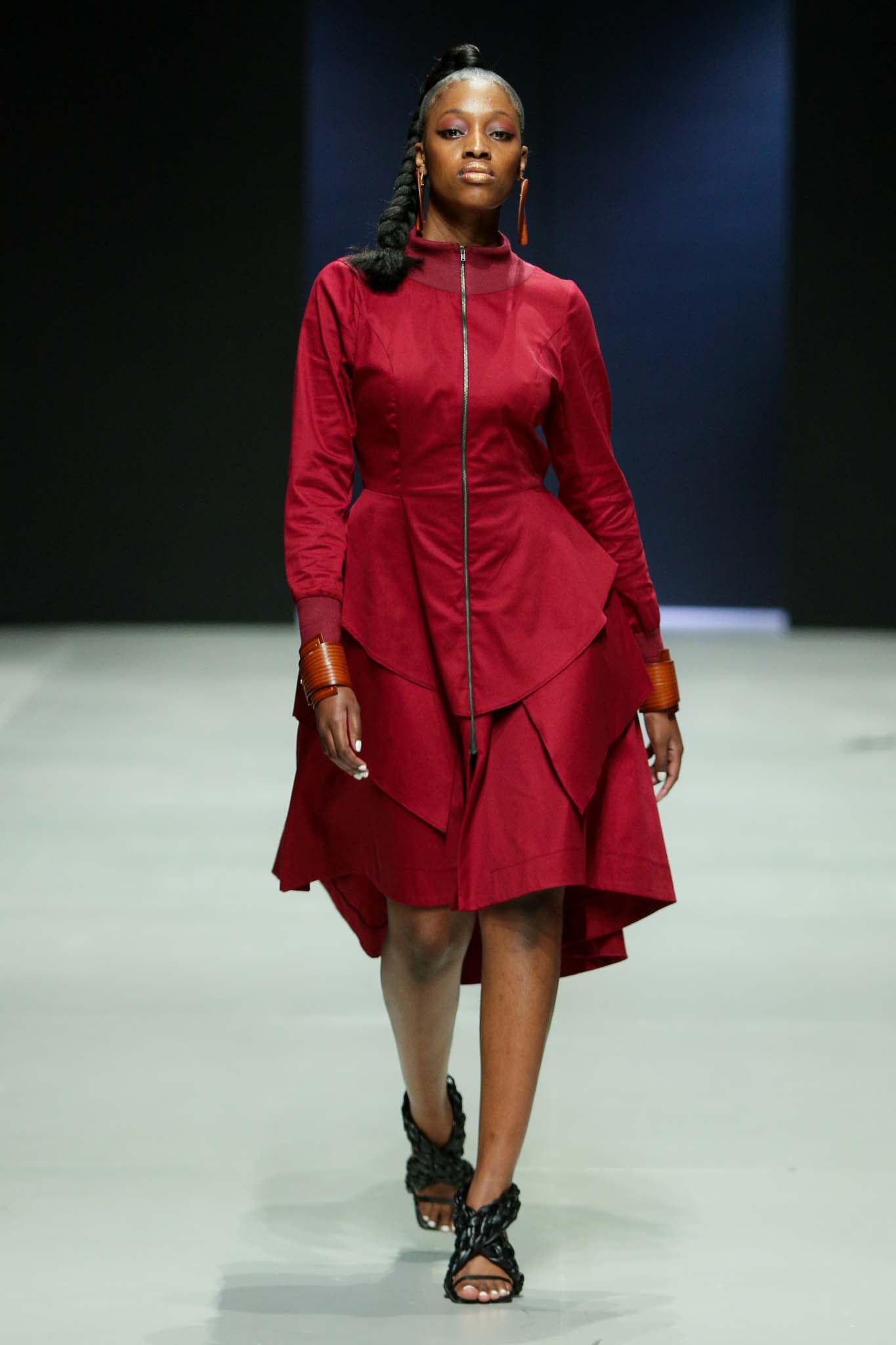 VENANTIA Claret Coat Dresses Leigh Schubert