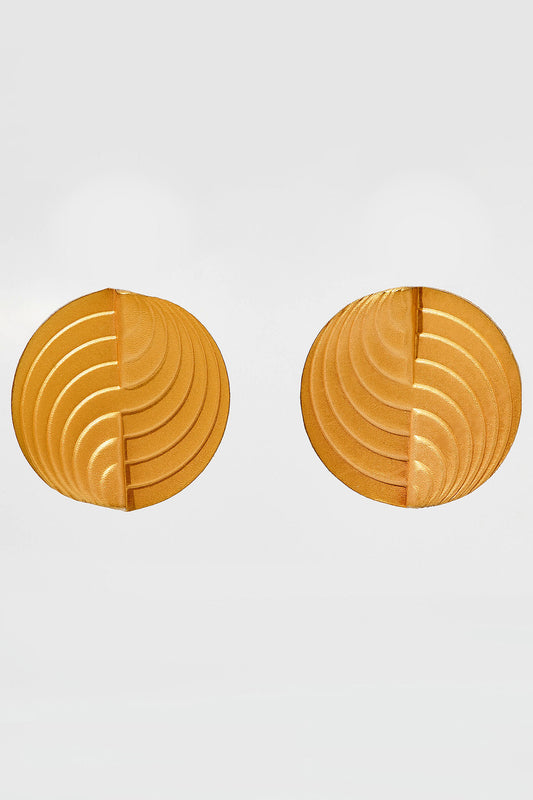 Circle Earrings Large Gold Accessories Clarisse Design