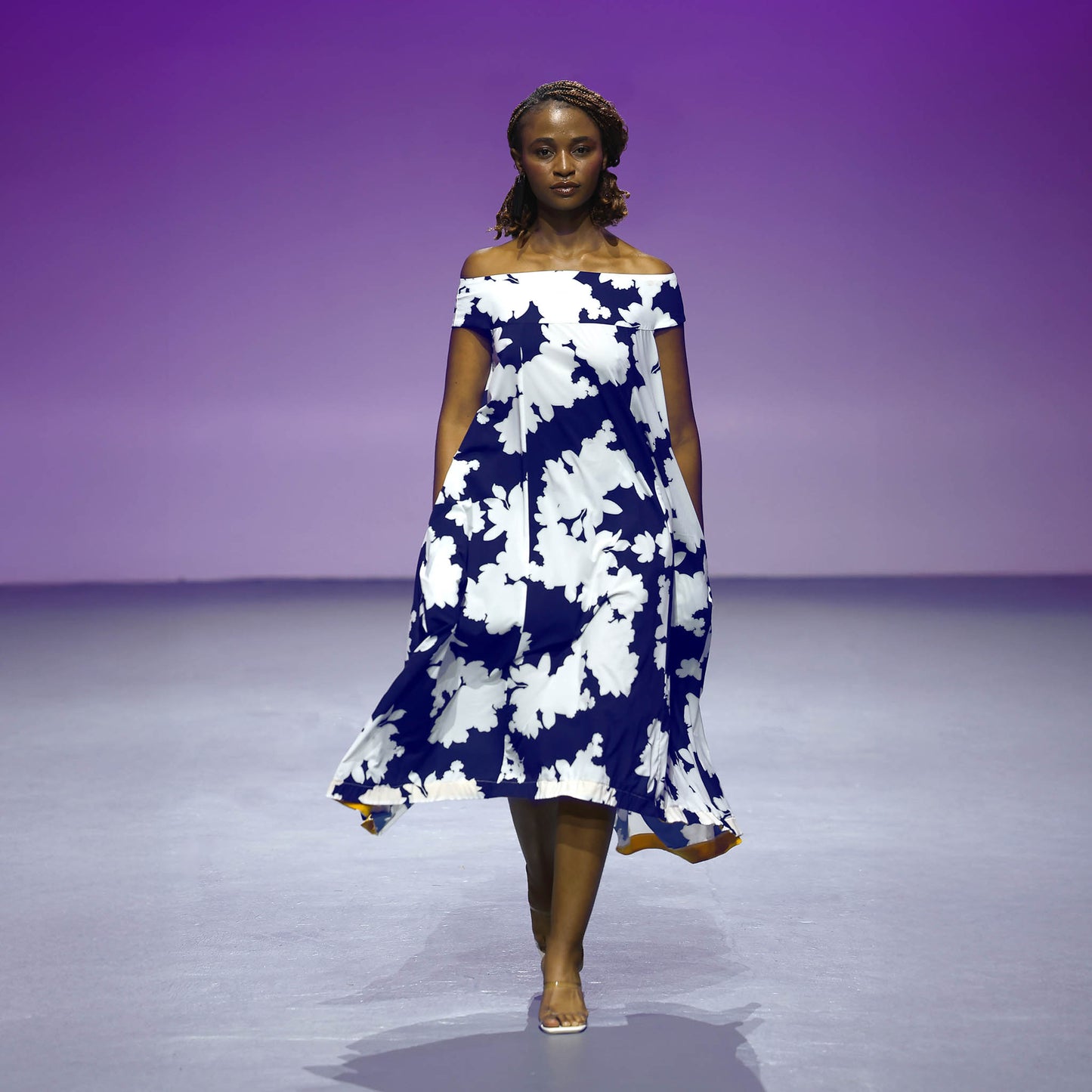 OYSTER Royal Monochrome Floral Print Dresses Leigh Schubert