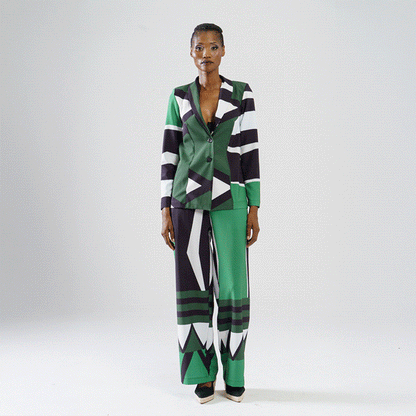WENDI Azure Medal Print Pants Leigh Schubert