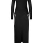 SYDNEY Black Ivory Piping