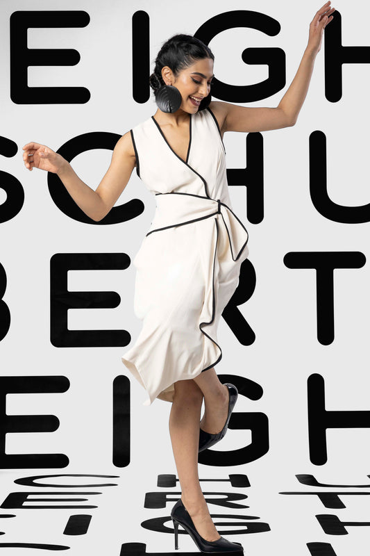 CHELSEA Cream Black Dresses Leigh Schubert