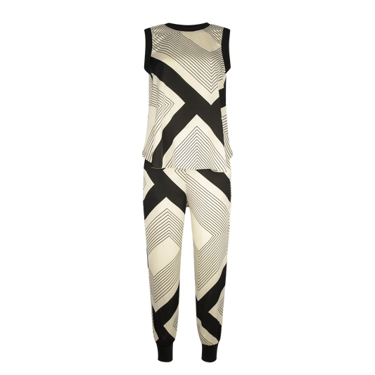 LEEZY Zig Zag Black Ivory Outfit Sets Leigh Schubert