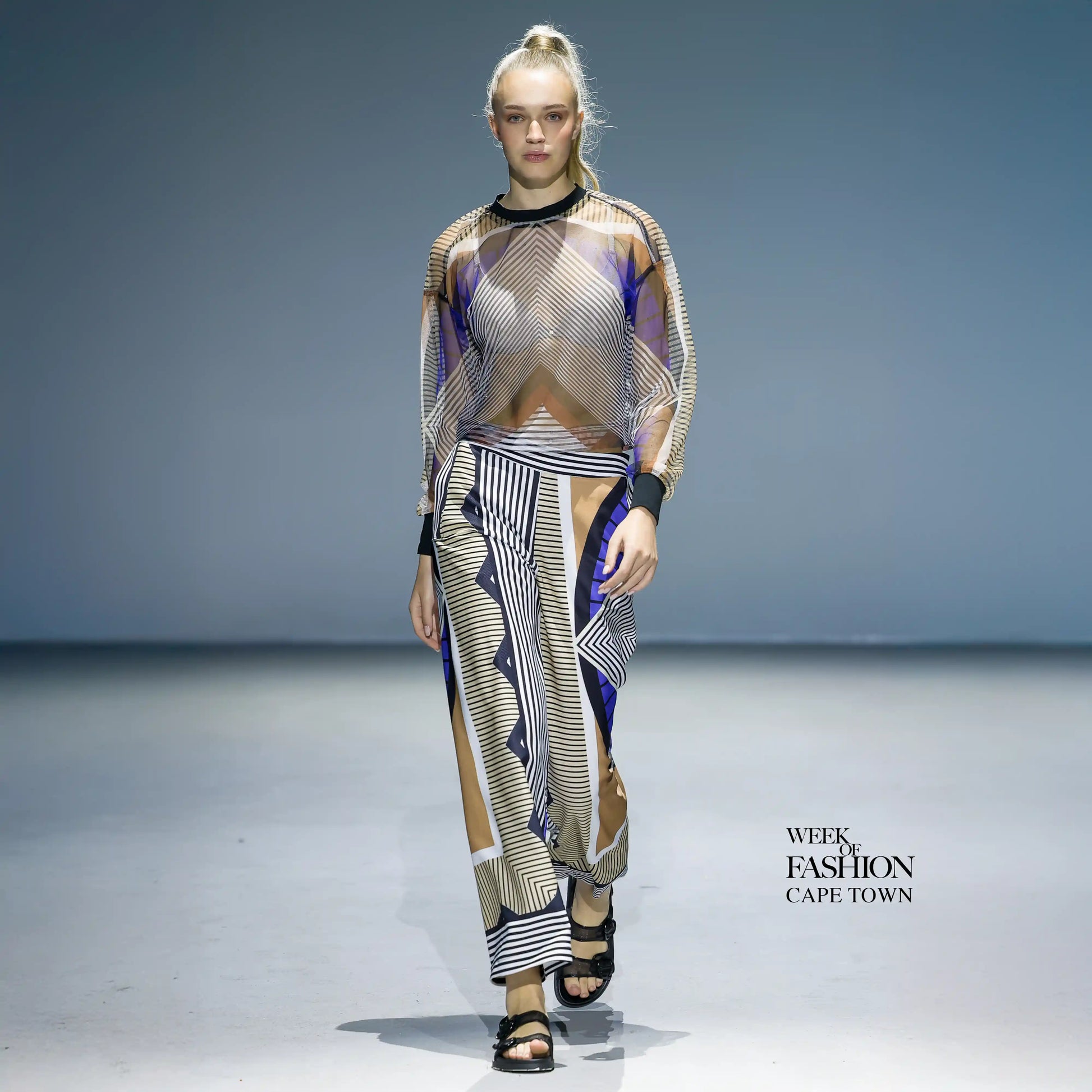 WENDI Print Black White Pants Leigh Schubert